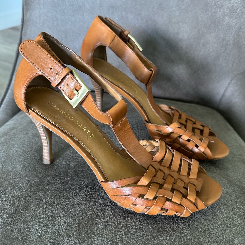 Franco Sarto Tan Leather Sandals